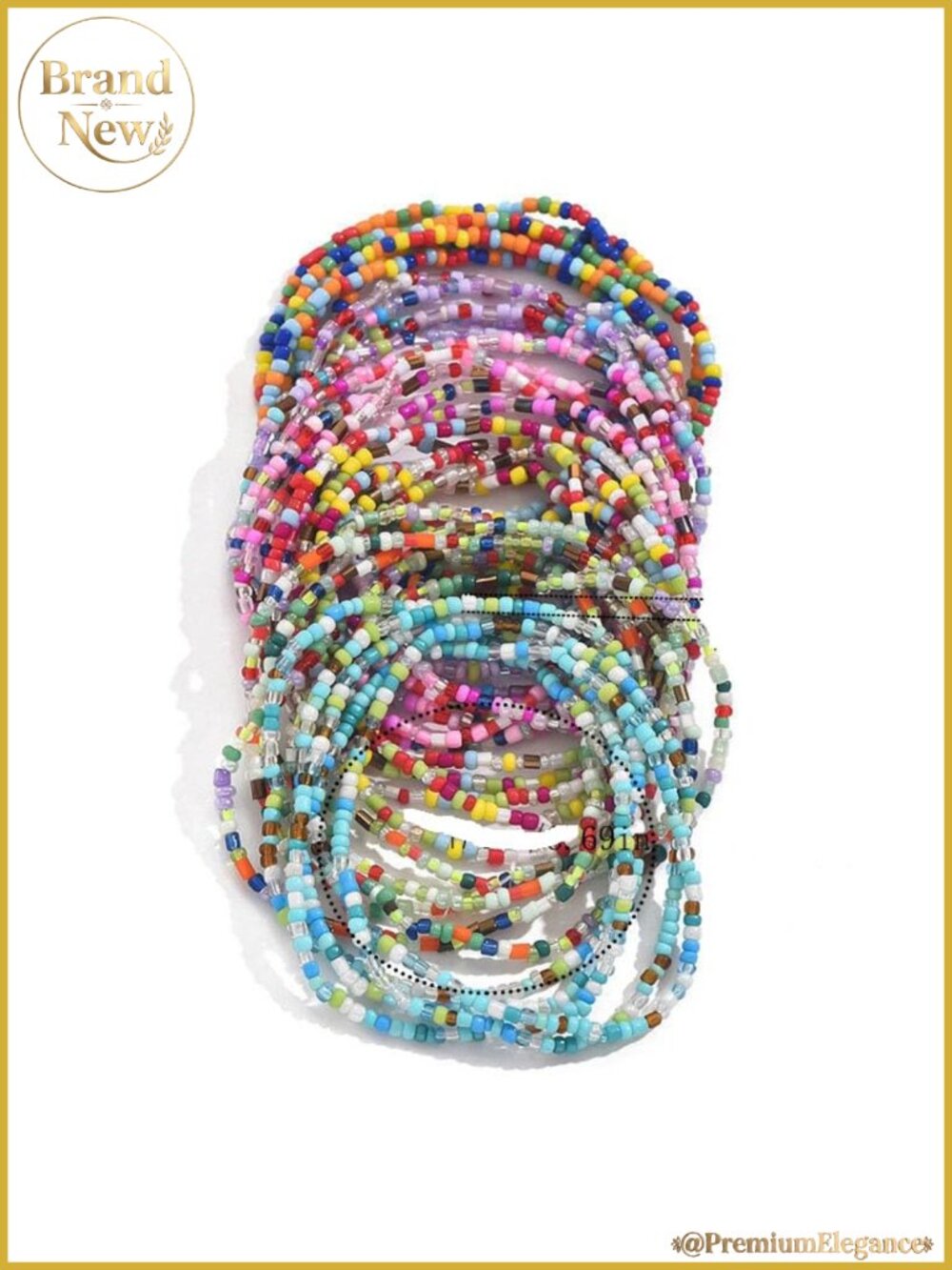 Boho Multilayer Stretch Beaded Bracelets Set Acrylic Resin 30Pcs